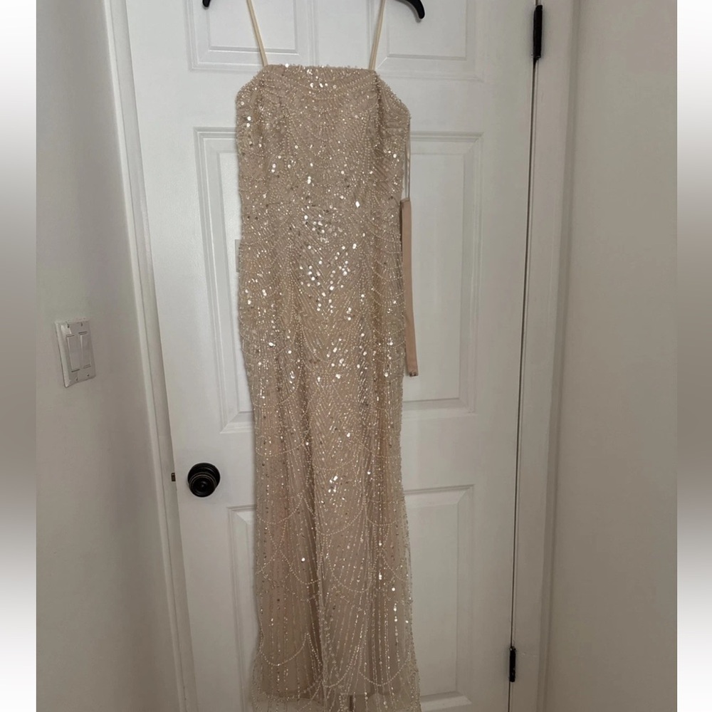 Women’s Beaded Gown Indian Dress With Detachable Cape New Size 6 - Picture 11 of 14